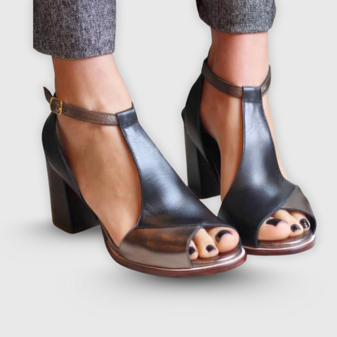 Anais | Elegant sandal med blokkhelt og justerbar stropp
