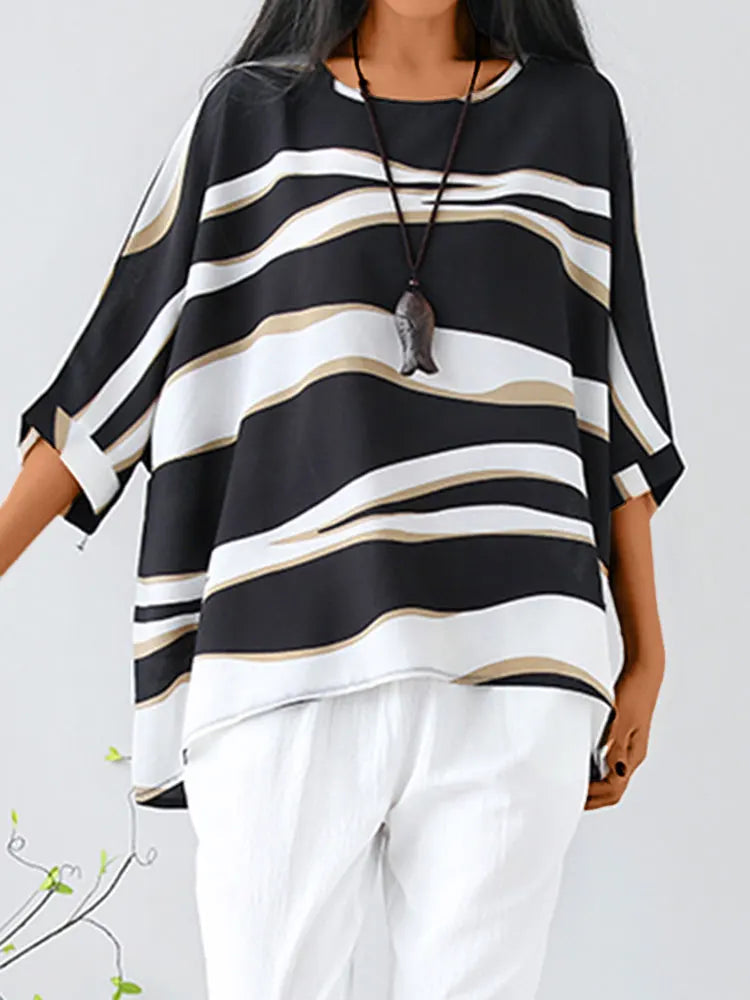 Aria | Elegant bluse med O-hals for enhver anledning