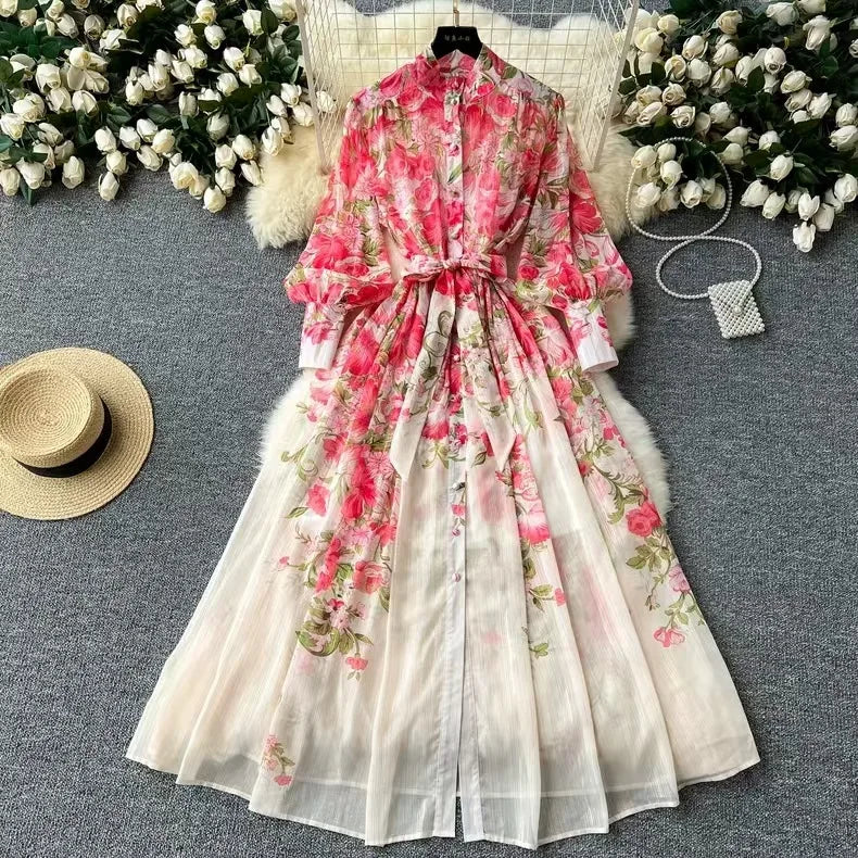 Auralie | Boho blomstrete sommerkjole for dame