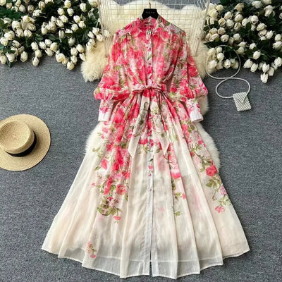 Auralie | Boho blomstrete sommerkjole for dame