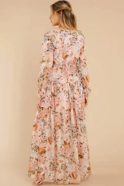 Aurora | Elegant maxikjole med blomsterdesign for sommer
