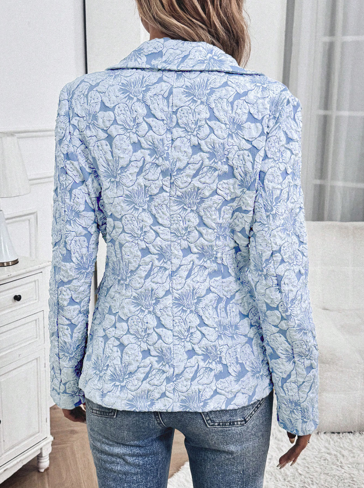 Caroline | Elegant blazer dame med blomsterdesign