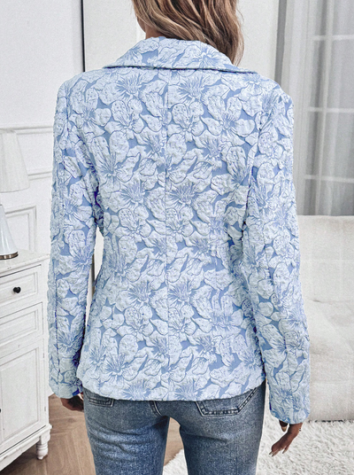Caroline | Elegant blazer dame med blomsterdesign