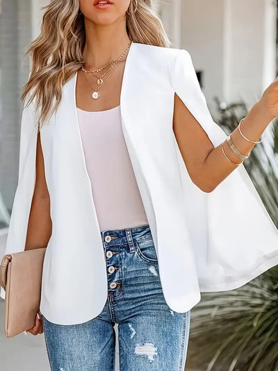 Debra | Elegant svart blazer med kappe-ermer