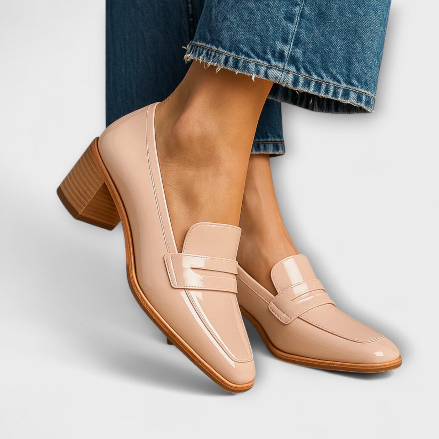 Elaine - Glinsende Loafers