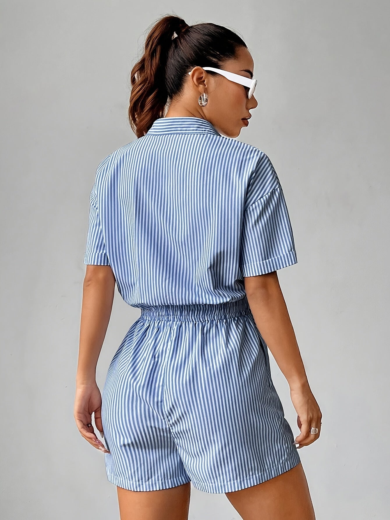 Ella | Elegant skjortejumpsuit med snøring