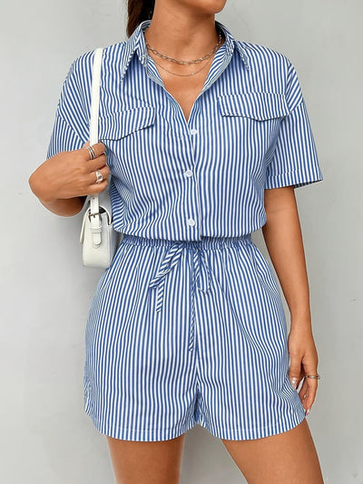 Ella | Elegant skjortejumpsuit med snøring