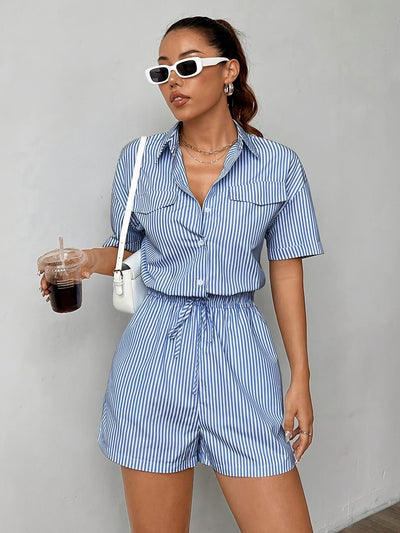 Ella | Elegant skjortejumpsuit med snøring
