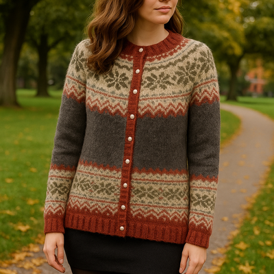 Asta | Grå strikket cardigan for elegant hverdagsbruk