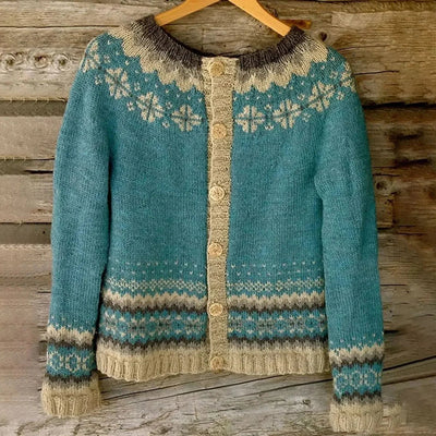 Asta | Grå strikket cardigan for elegant hverdagsbruk