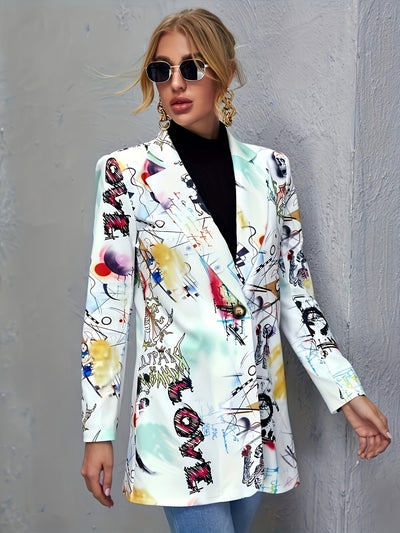 Jolene | Dristig blazer dame med collage-mønster
