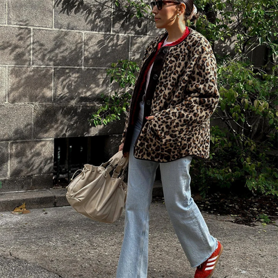 Leah | Trendy jakke med leopardmønster