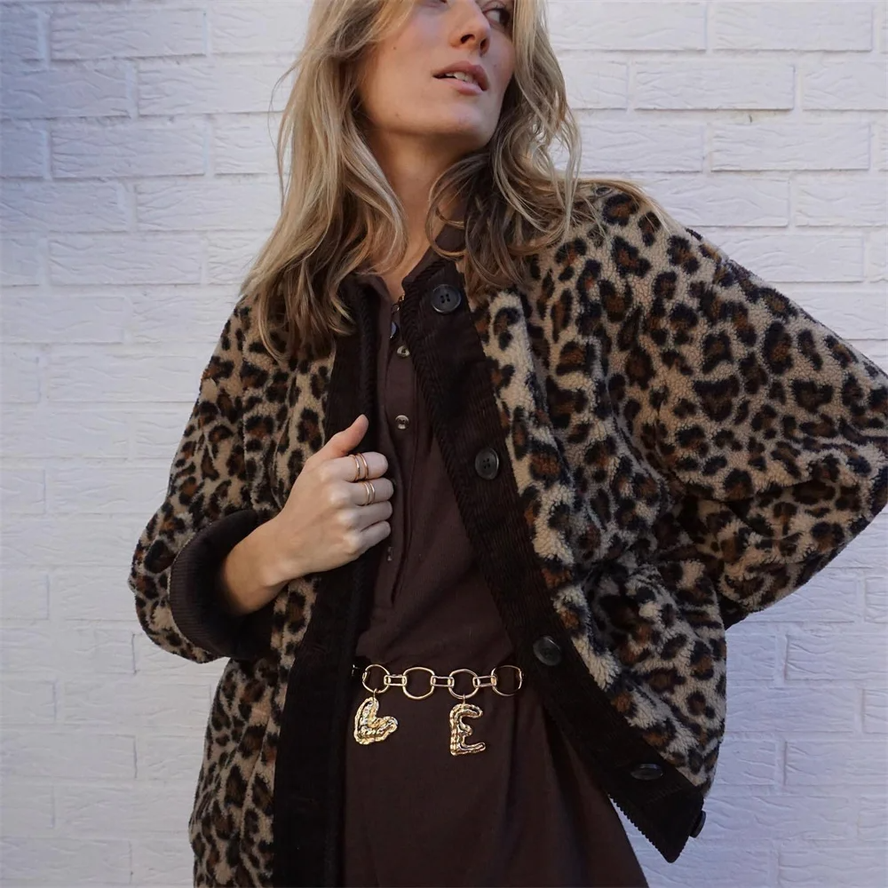 Leah | Trendy jakke med leopardmønster