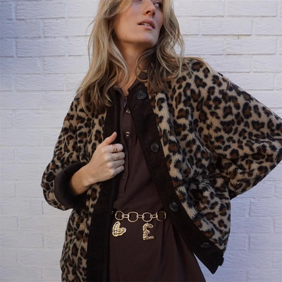 Leah | Trendy jakke med leopardmønster