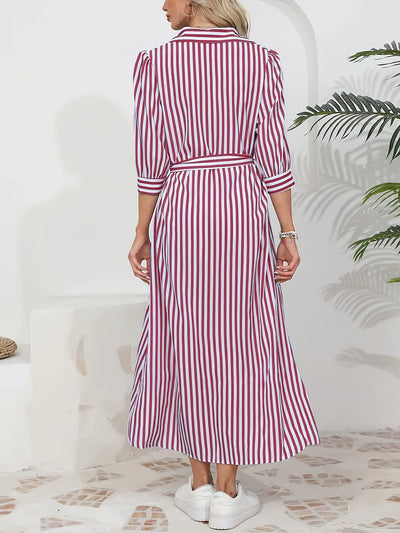 Mathilde | Elegant skjortekjole med belte
