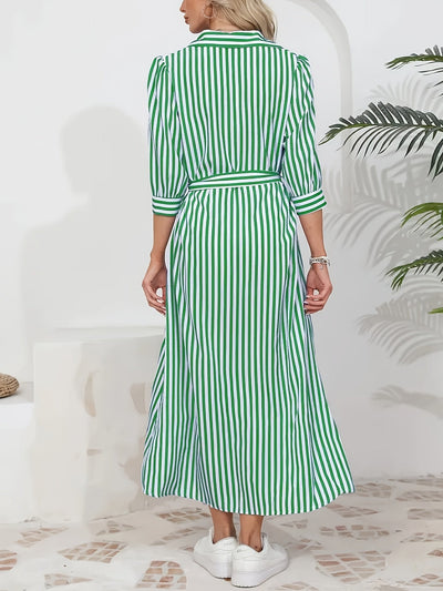Mathilde | Elegant skjortekjole med belte