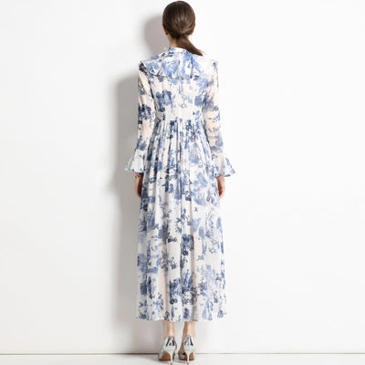 Mia | Elegant kjole med kunstnerisk blekktrykk