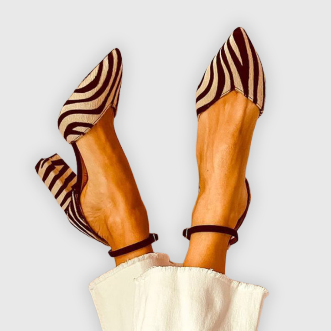 Miranda | Elegant sandaler dame med zebra-mønster