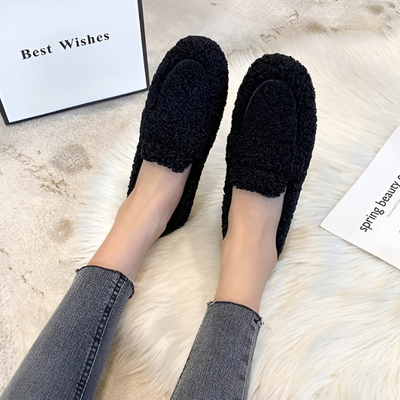 Nina | Varme, komfortable loafers i saueull