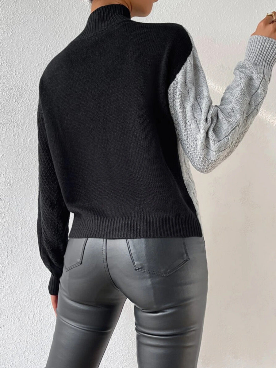 Nina | Elegant strikkegenser med høy krage