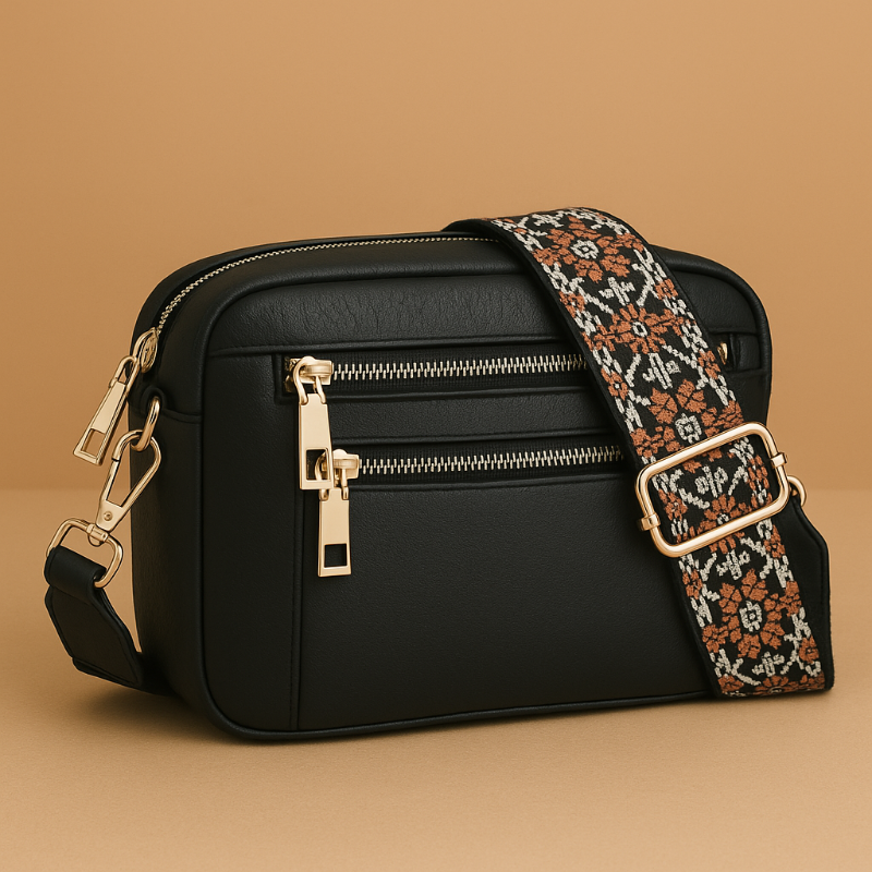 Arvida | Crossbody-veske med trykt stropp