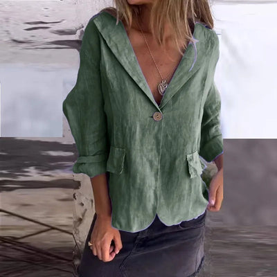 Paula | Avslappet blazer dame med scalloped kant