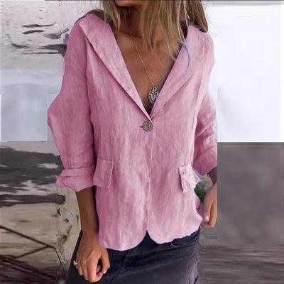 Paula | Avslappet blazer dame med scalloped kant