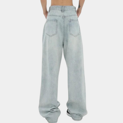 Serina | Stilige distressed jeans med vide ben