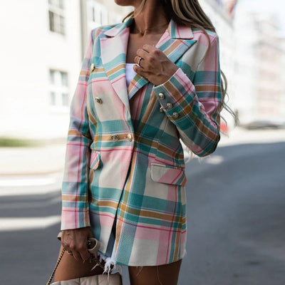 Tara | Flerfarget blazer med skreddersydd passform