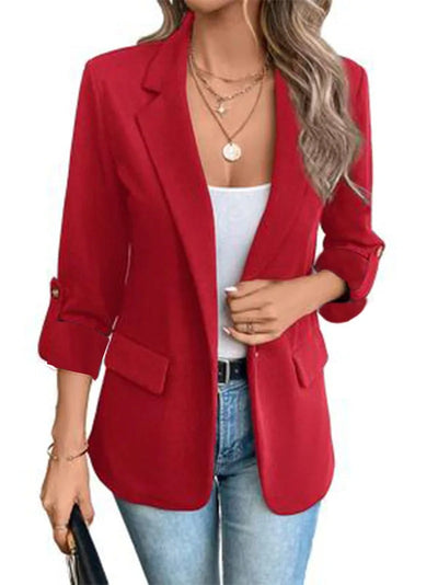 Vera | Avslappet blazer med rullermansjetter