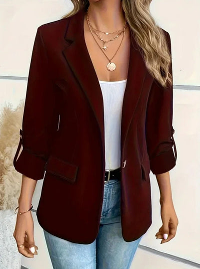 Vera | Avslappet blazer med rullermansjetter