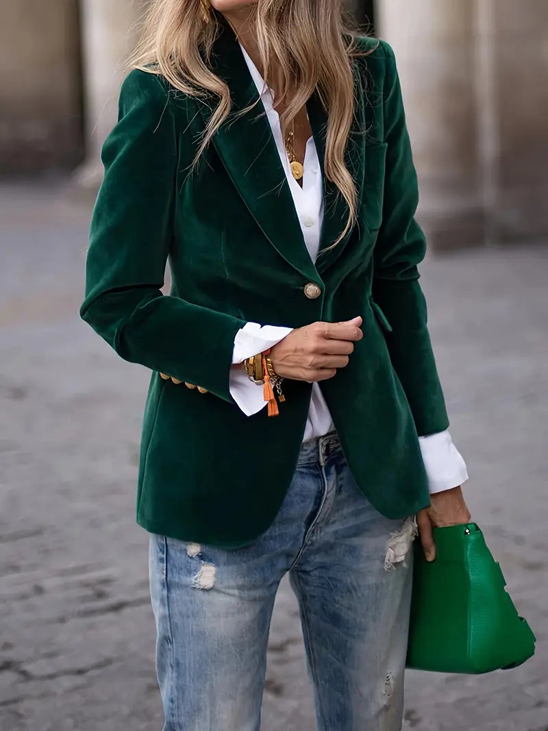 Vivian | Elegant blazer dame med gullknapper