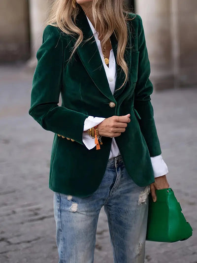 Vivian | Elegant blazer dame med gullknapper
