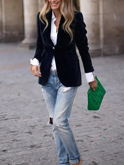 Vivian | Elegant blazer dame med gullknapper