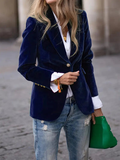 Vivian | Elegant blazer dame med gullknapper