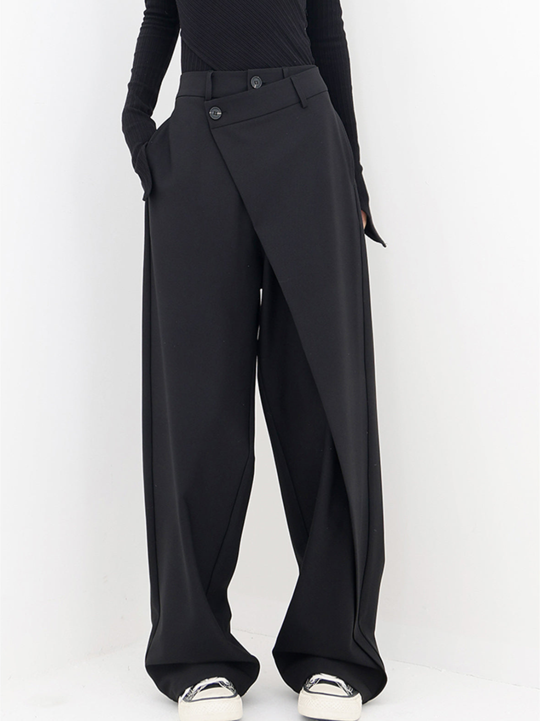 Ylva | Moderne baggy bukser med asymmetrisk talje