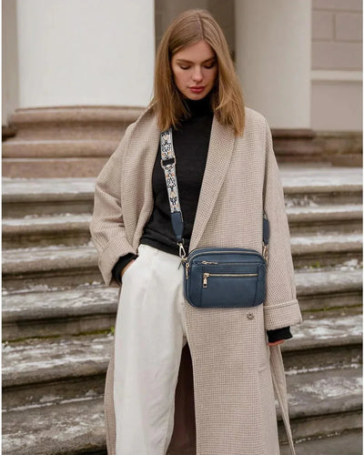 Arvida | Crossbody-veske med trykt stropp